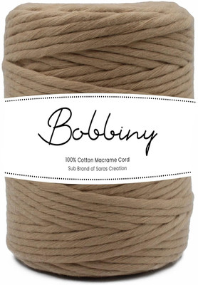 Bobbiny 4MM 100 Meter Single Strand Cotton Macrame Cord Thread for Macrame DIY