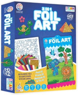 Ratnas 3 IN 1 Foil Art - DIY Activity Kit STEAM Powered