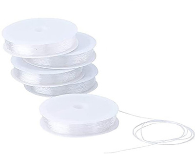 DIY Craft Pack of 3Rolls, 0.8mm, Stretchy Clear Elastic Stretch Crystal Thread String Cord