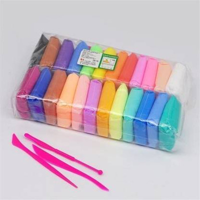 OBAMA Multicolour Clay, Non-Toxic Modeling Air Dry Bouncing Clay with Tools