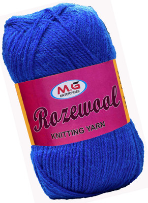 M.G Enterprise Rosewool Royal Blue 400 gms Wool Ball Hand knitting wool- Art-GJB
