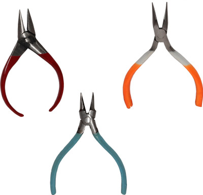 Crafts Haveli Jewellery Making Tool Kit Combo Set of G Plier, Round Flat Nose &Long Flat Nose