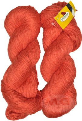 M.G Enterprise Represents H VARDHMAN Knitting Yarn Wool Li Orange 200 gm Art-DBD