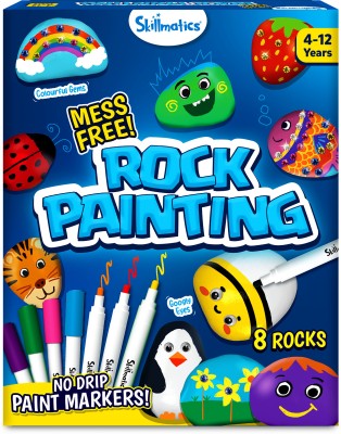 Skillmatics Rock Painting Kit - Mess-Free Art & Craft Activity for Kids Ages 4 and Up