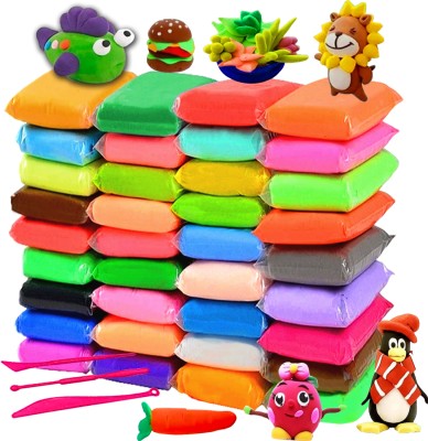 Shami Colourful Soft Modelling Bouncing Magic Clay with Tools for Kids 12 Pcs