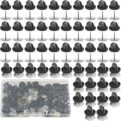 sannidhi Metal, Nickel Plated Steel  Pins(Set Of 50, Black)