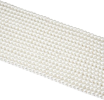 Weariton 6mm 450 pcs Glass Pearl Beads Ivory White for DIY Jewelry Making Crafts Projects