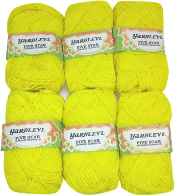 yarbleyl Lemon Yellow Thread(300 m Pack of6)