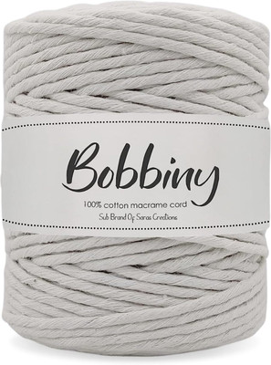 Bobbiny 4MM 100 Meter Single Strand Cotton Macrame Cord Thread for Macrame DIY