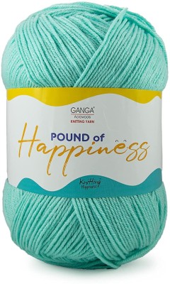 Ganga Pound Of Happiness Hand Knitting and Crochet yarn (Aqua) (454gms)