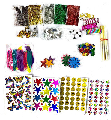 KHUSHA CREATIONS Craft Material Combo for Kids/DIY Material kit /School Project Material