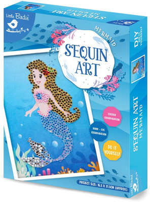 ITSY Bitsy DIY Sequin Art Kit Dazzling Mermaid 1 BOX