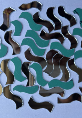 MIRROR GLASS WORLDWIDE FANCY SHAPE SILVER MIRROR for lippan art, Craft Work 25/10MM 100GM 240PIECE