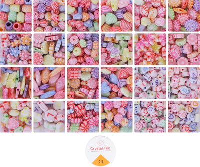 ambitieux 24 T.T design 800+ beads with elastic roll