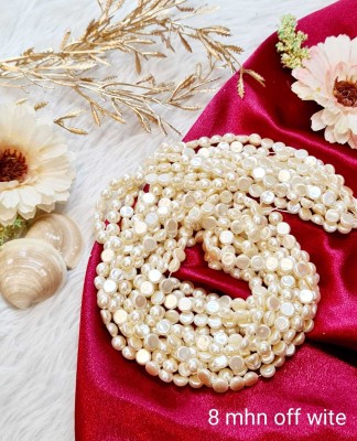 Satyam Kraft 8mm Half Offwhite Moti pearl for Craft Nail art,Jewellery making 1200 Pcs