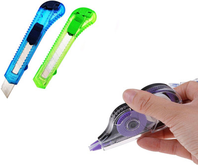Sharum Crafts 2pc Paper Kinife & Correction Tape