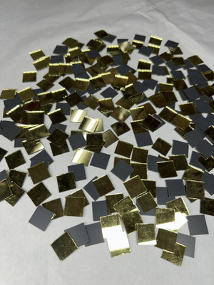 arteneer Square shape golden mirror-15 mm size- 150pcs