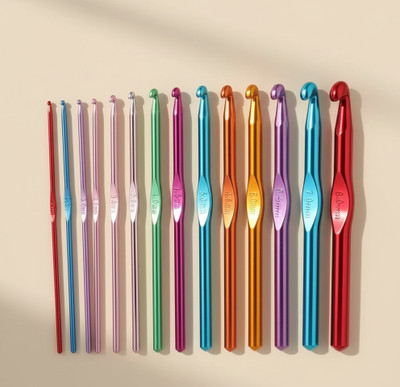 sassy beauty Multi-Size Aluminum Crochet Hooks for Creative DIY Projects
