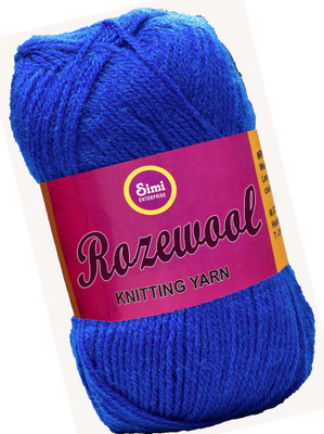 Simi Enterprise Rosewool Royal Blue 400 gms Wool Ball Hand knitting wool- Art-GJB