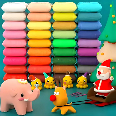 RavAry Clay Art Material Magic Bouncing 12Colors Air Dry Modelling Soft Clay With Tools