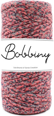 Bobbiny Knitted Braided Multi Crochet 100m 3MM Macrame Thread Cotton Cord for Macrame