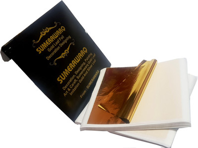 sumerawarq Gold leaf for imitation 100 piece for 14x14size
