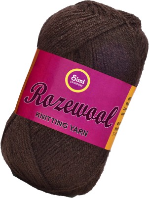 Simi Enterprise Rosewool Coffee 300 gms Wool Ball Hand knitting wool- Art-FHG