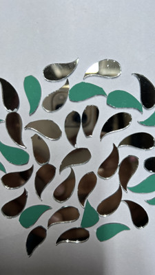 MAHANT FANCY SHAPE SILVER MIRROR FOR LIPPAN ART 20MM 50GM 165PIECE