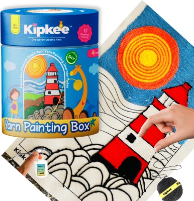 kipkee DIY Yarn Painting Craft Kit for age 8 and above years