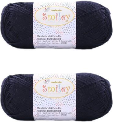 vardhman knitting yarn Vardhman Knitting Wool Pack of 2 SMILEY BLACK Knitting and Crocheting