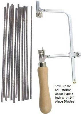 Digital Craft Saw Frame Adjustable Oscar Type 3 inch with 144 piece Blades