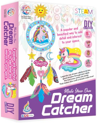 RATNA'S Make Your Own Dream Catcher Unicorn Theme DIY Kit for Kids (1042)