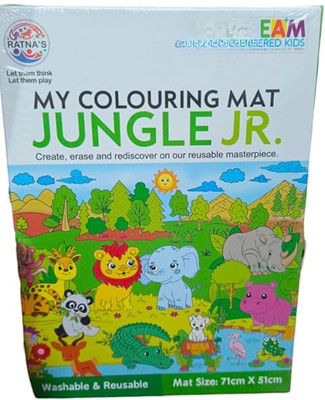 TOYXIITY MALL New My Coloring Mat Jungle Printed Mat Washable & Reusable Colouring Kit