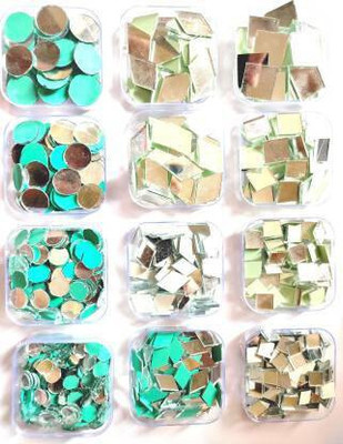 Sharum Crafts All 12 shapes and sizes Mirror Kit With Storage Box