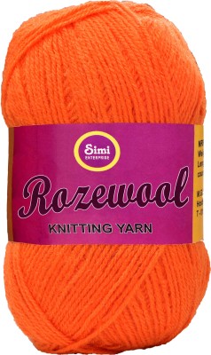 Simi Enterprise Rosewool Orange 200 gms Wool Ball Hand knitting wool- Art-FIG