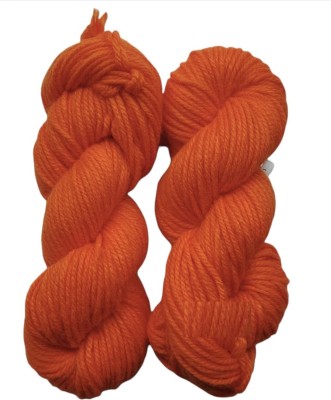 KYSS Oswal Knitting Yarn Thick Chunky Wool, Varsha ORANGE 300 gm shade no-9