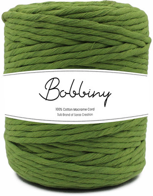 Bobbiny 4MM 50 Meter Single Strand Cotton Macrame Cord Thread for Macrame DIY