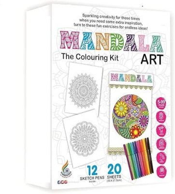 KIDSNEY Mandala Art.A Perfect Colouring kit for kids - multicolour