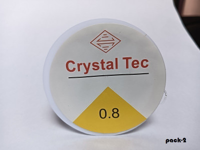 PriyaBeads Stretchy Elastic Cord Clear Round for Beading Jewellery Making 0.8mm Pack-2
