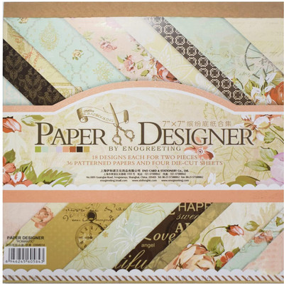 ASIAN HOBBY CRAFTS 7x7 Inches Paper Designer Pattern Printed Sheets Set of 36 Sheets (DSM014)