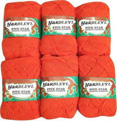 yarbleyl Dark Orange Thread(300 m Pack of6)