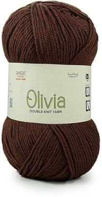 NTGS Ganga Olivia Hand Knitting and Crochet Yarn (Dark Brown) (100gms) shade no 14