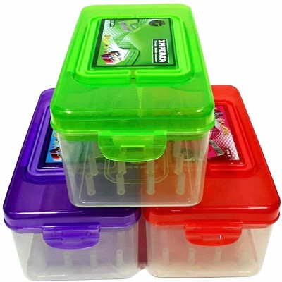 Three Mask Empty sewing kit box-red,green,purple Sewing Kit