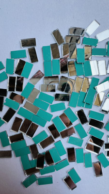 MAHANT RECTANGULAR SHAPE SILVER MIRROR FOR LIPPAN ART 5MM 50GM 400PIECE