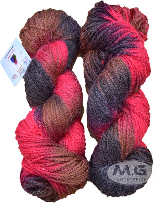 M.G Enterprise Glow Knitting Yarn Wool Mehroon 80 gms Woolen Crochet Yarn