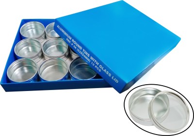 HAMMER MAN 12 Round Aluminium Tins 53.12 Storage Box for Jewelry/Jewelry Tool