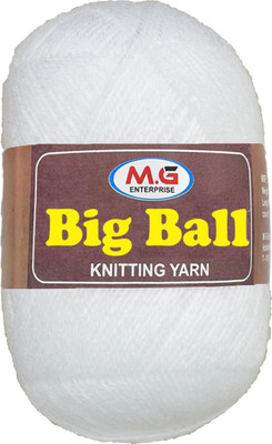 M.G Enterprise Bigboss White 200 gms Wool Ball Hand knitting wool- Art-AAA