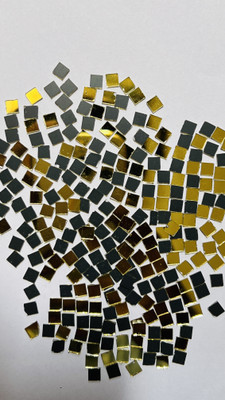 MAHANT SQUARE SHAPE GOLDEN MIRROR FOR LIPPAN ART 5MM 50GM 600PIECE