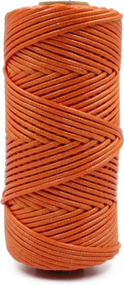 Bobbiny Wax Cord 2mm 50 M Nylon Macrame Thread Cord for Jewellery Making Saffron