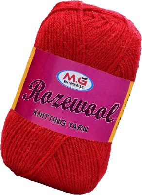 M.G Enterprise Rosewool Red 300 gms Wool Ball Hand knitting wool- Art-GJJ